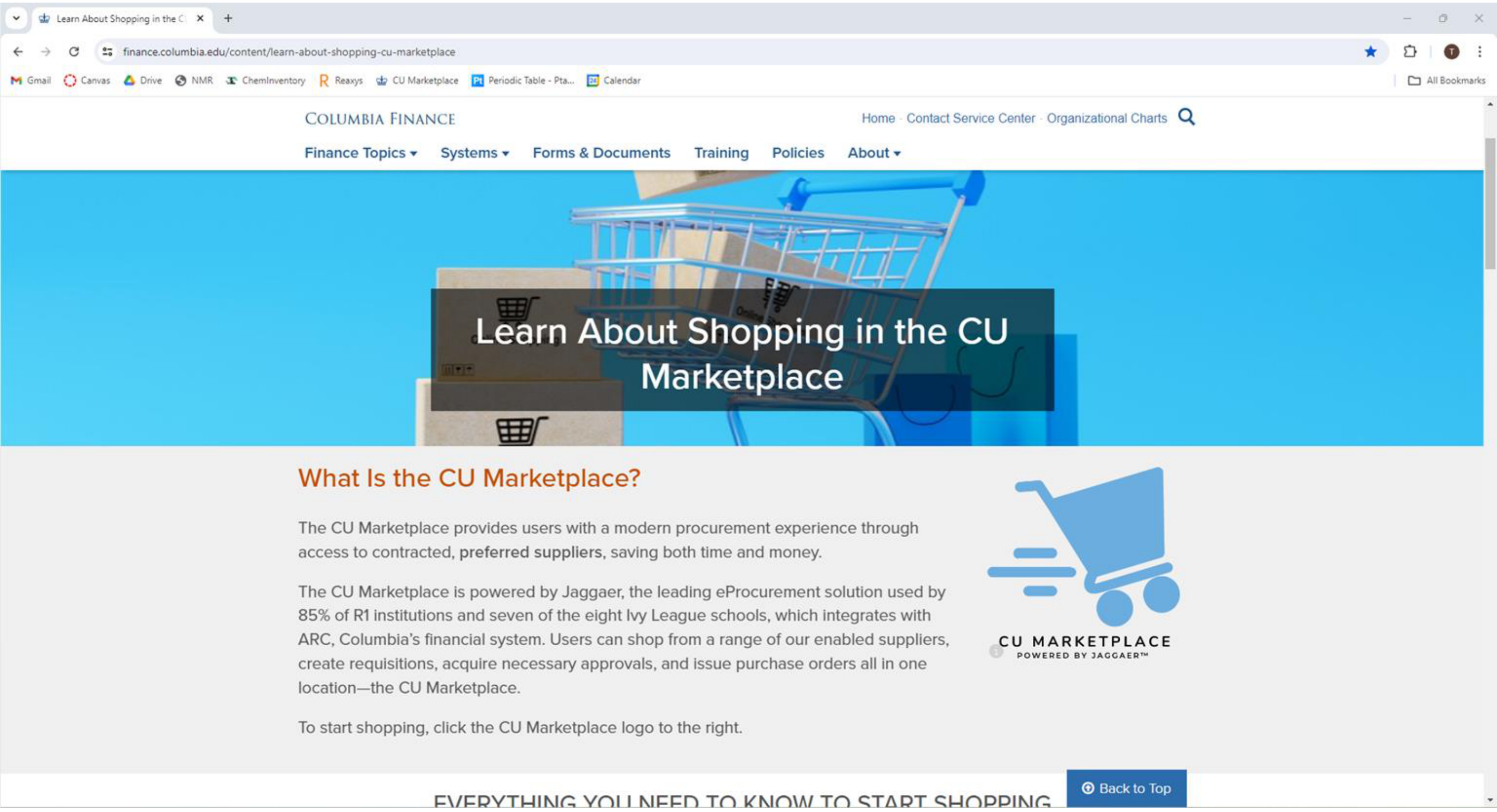 CU Marketplace Home